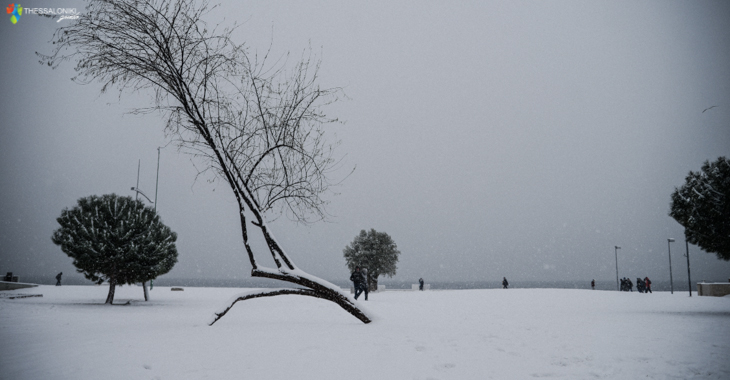 Θεσσαλονίκη 2017 με χιόνια