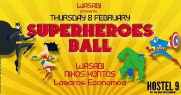 Superheroes Ball with Wasabi & friends στο Hostel 9