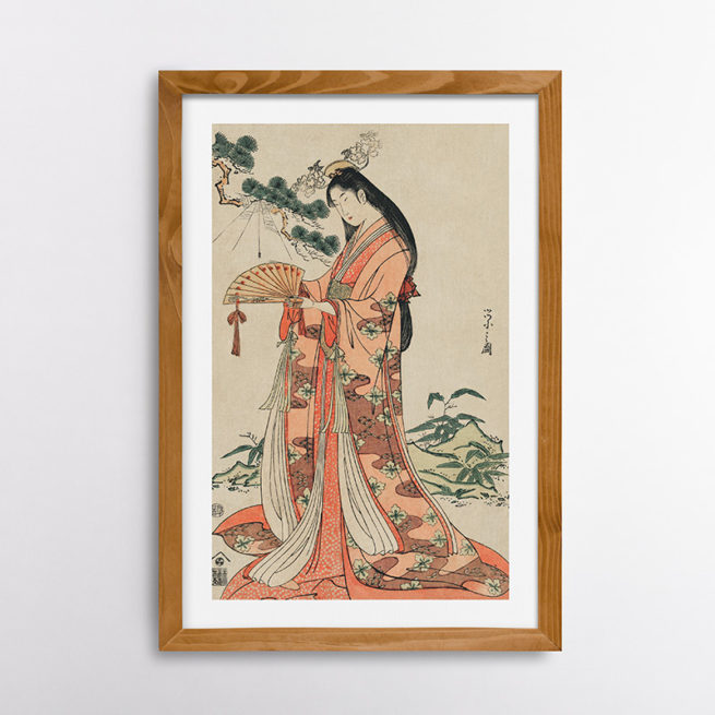 Ιαπωνικός Πίνακας σε Κορνίζα - Sotoori Hime – Eishi Hosoda (1756-1829)